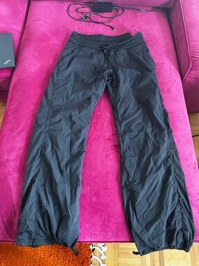 Lululemon, black studio pants, size 8